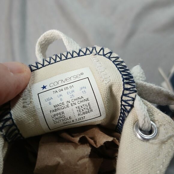 Kids Chuck Taylor All Star Low Top Sneakers Blue Lace up Shoes Baby Toddler sz 8 - Picture 9 of 10